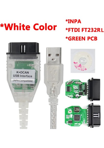 Beyaz Değil Geçiş Tarzı FT232RL Yeşil Pcb Kurulu ile Bmw K + Can K Can Anahtarı ile Bmw E46 K Dcan USB Arabirim Kablosu Ücretsiz Gemi (Yurt Dışından)
