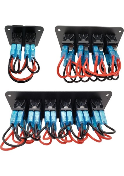 6 Çete Mavi LED Stili Gang Çift LED Deniz Tekne Rocker Anahtarı Paneli Kamyon Tekne Araba Anahtarı Paneli Çakmak Soket Devre Kesici Için (Yurt Dışından)