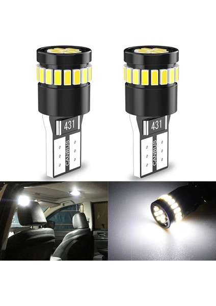 24SMD Beyaz Katur T10 W5W LED Canbus Ampuller Smd Beyaz 12 V LED Araba Iç Bmw Audi Mercedes Için Okuma Park Işıkları (Yurt Dışından)