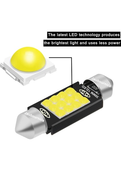 39MM Beyaz Yeni Festoon LED Ampul C5W C10W C3W Süper Parlak Araba Kubbe Işık Canbus Oto Iç Okuma Lambaları Beyaz 12V (Yurt Dışından) fırsatları