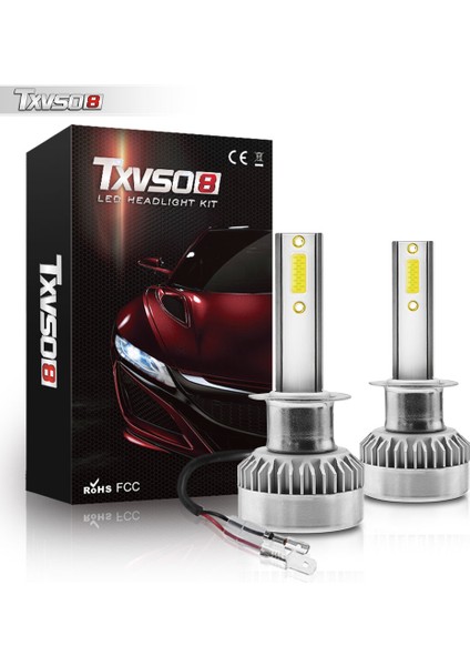 20000LM Tarzı 6000K Beyaz Txvso H1 LED Canbus 12V 110W Araba Far Ampülleri LED Aksesuar Derecesi 6000K Lm Evrensel Oto Farlar Işıkları (Yurt Dışından)