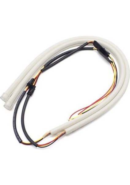 Mavi 30CM Drl Akan LED Şerit Araba Koşu Lambası Angel Eyes LED Tüp Şerit Gündüz Farları Esnek LED (Yurt Dışından)