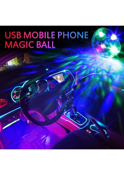 No.2 Boyutu Rgb Disko Topu Parti Işıkları Dj Disko Işık LED Projektör Flaş Lambası Doğum Günü Partisi Araba Kulübü Bar Karaoke Noel Sesi Aktif (Yurt Dışından)