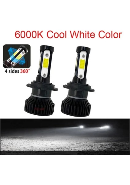 H8 Stili Fansız 6000K Des Süper Parlak Araba Far Ampülleri H7 LED H9 Hb Hb H11 H8 LED Far 80W Lm 6500K 12V 8000K Lamba (Yurt Dışından)
