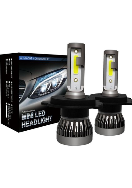12000LM Tarzı 6000K Soğuk Beyaz 2 Adet H4 LED Araba Far Ampul Yüksek Güç Hi-Lo Işın Ampul 120W Lm Beyaz 6000K Dayanıklı 2 Cob ° Otomatik Kafa Sis Lambası (Yurt Dışından) modelleri