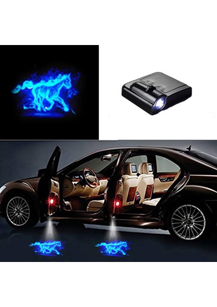 No.2 Boyutu Evrensel Kablosuz LED Kapı Karşılama Işığı Gölge Işığı Lazer Amblem Lambaları Kiti Tüm Modeller Için Arabalar Kapı Karşılama Gölge Işığı (Yurt Dışından)