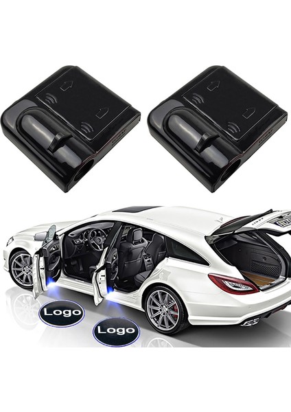 Opel Için 1 Adet Evrensel Kablosuz LED Gölge Projektör Nezaket Adım Işıkları Karşılama Işıkları Araba Kapı Işığı Lazer Amblem Lambası Kiti Skoda Için (Yurt Dışından)