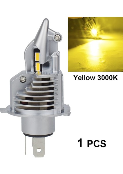 1 Adet Sarı 3000K Jaln7 H LED Far Ampul Hs1 Hb2 Dc 12V 24V Fighter H4 Araba Motosiklet Için LED Ampul Far K 3000K (Yurt Dışından)