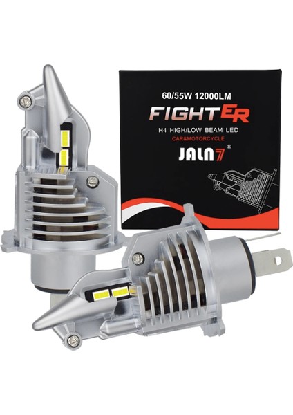 1 Adet Sarı 3000K Jaln7 H LED Far Ampul Hs1 Hb2 Dc 12V 24V Fighter H4 Araba Motosiklet Için LED Ampul Far K 3000K (Yurt Dışından)