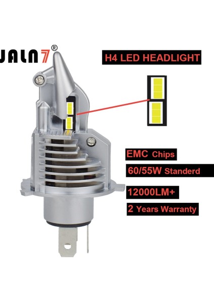 1 Adet Sarı 3000K Jaln7 H LED Far Ampul Hs1 Hb2 Dc 12V 24V Fighter H4 Araba Motosiklet Için LED Ampul Far K 3000K (Yurt Dışından)