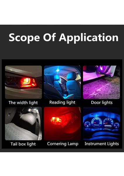 5 Adet Tarzı Sarı Işık 2 Adet W5W T10 LED Lamba Araba Ampul Epoksi Reçine Cob 12 V 6000 K 7 Renk Kama Plaka Lambası Kubbe Göstergesi Okuma Işığı Beyaz (Yurt Dışından) fırsatları