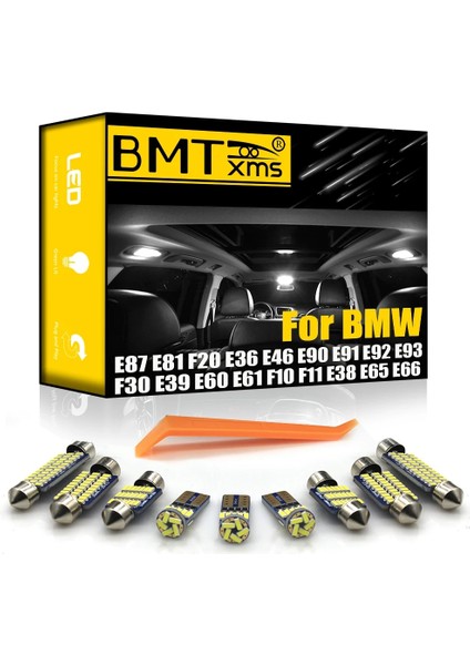 E36 - 11 Adet Tarzı Beyaz Uyar Bmw E87 E81 F20 E36 E46 E90 E91 E92 E93 F30 E39 E60 E61 F10 F11 E38 E65 E Iç Işıklar Için Bmtxms (Yurt Dışından)