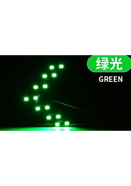 2 Adet Tarzı Yeşil 2 Parça Gizli LED Direksiyon Işığı Dikiz Mif Otomobil Için 14SMD LED Ok Göstergesi Dönüş Sinyali 12 V Evrensel Tip (Yurt Dışından)