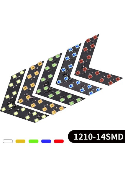 2 Adet Tarzı Yeşil 2 Parça Gizli LED Direksiyon Işığı Dikiz Mif Otomobil Için 14SMD LED Ok Göstergesi Dönüş Sinyali 12 V Evrensel Tip (Yurt Dışından)