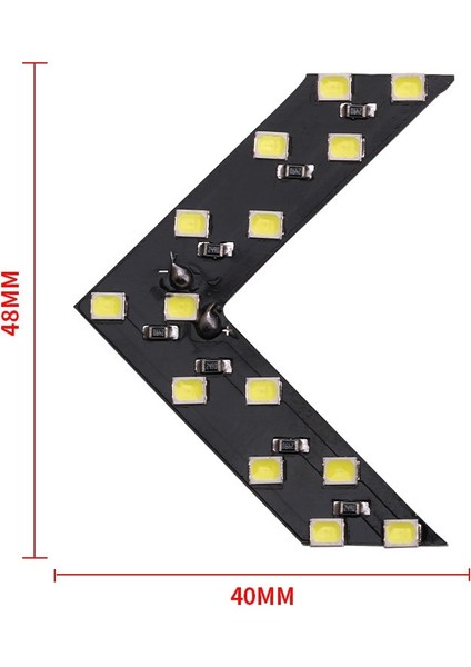 2 Adet Tarzı Yeşil 2 Parça Gizli LED Direksiyon Işığı Dikiz Mif Otomobil Için 14SMD LED Ok Göstergesi Dönüş Sinyali 12 V Evrensel Tip (Yurt Dışından)