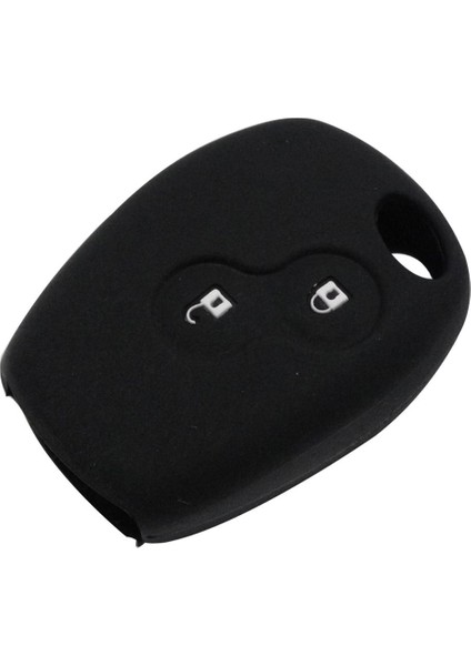Siyah Stil Yeni 2 Düğmeler Silikon Kauçuk Araba Uzaktan Anahtar Kılıfı Renault Kangoo Dacıa Scenic Megane Sandero Captur Twingo Modus (Yurt Dışından)