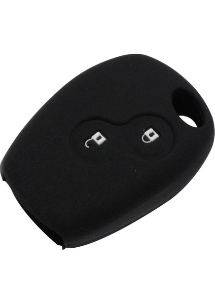 Siyah Stil Yeni 2 Düğmeler Silikon Kauçuk Araba Uzaktan Anahtar Kılıfı Renault Kangoo Dacıa Scenic Megane Sandero Captur Twingo Modus (Yurt Dışından) modelleri