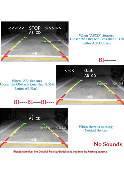 Mavi Oowlıvee Parktronic Orijinal Düz Otopark Sensörü 4 Araba Sensörleri Geri Alarm Buzzer 12V Video Sistemi Siyah Beyaz Kırmızı (Yurt Dışından) modelleri