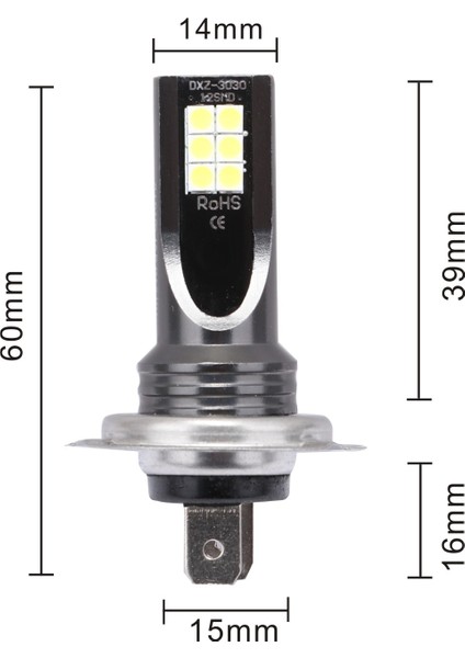 H3 Stili 3000K Altın 2 Adet LED H7 Far Ampul Cob Mini Araba Işık Lmbulb 80W H9 H11 H16 Hb3 Hb4 Kesme Hattı 12V 24V Araba Styling (Yurt Dışından)