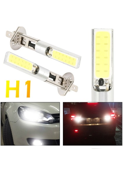 H1 2 Adet H1 LED Far Ampulü Araba Sürüş Ampul Için Süper Parlak Beyaz Cob LED Araba Far Far Lambası Oto Sis Lambası Ultra Beyaz (Yurt Dışından) fiyatları
