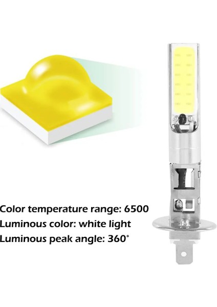 H1 2 Adet H1 LED Far Ampulü Araba Sürüş Ampul Için Süper Parlak Beyaz Cob LED Araba Far Far Lambası Oto Sis Lambası Ultra Beyaz (Yurt Dışından) fırsatları