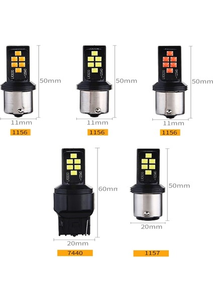 BAU15S Sarı Işık W Ba BAY15D Tw Bau Oto Araba Fren Ampul LED Araba Yedek Ampuller (Yurt Dışından) fırsatları