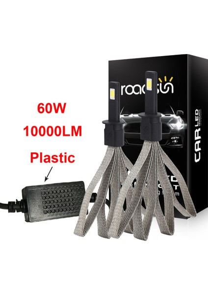 H9 Stili Plastik H7 Araba Far H4 LED H11 H1 H3 H27 Araba Işık Hb3 Hb Hb Hb4 12V 24V 60W 6000K Lm Luces LED Para Auto (Yurt Dışından)