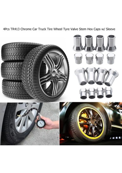 1 Takım Stili Auto Et Trrome Araba Kamyon Lastiği Tekerlek Lastik Vana Kök Altıgen Kapaklar Kılıf Kol Kapağı Araba Kamyon Lastiği Valf Altıgen Kapak (Yurt Dışından)