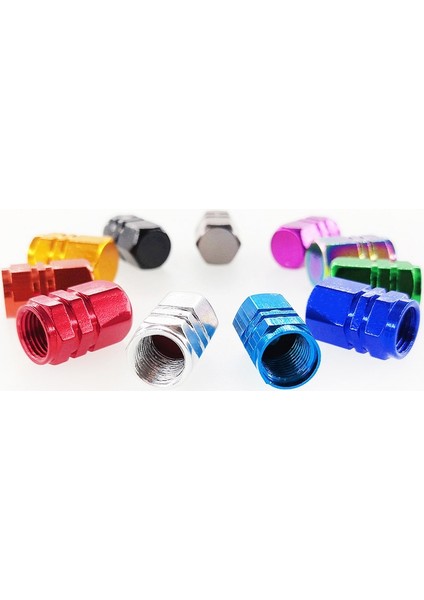 Siyah Stil 4 Adet Alüminyum Araba Lastik Vana Kapakları Altıgen Alaşımlı Lastik Vana Kök Kapağı Hava Toz Kapağı Lastik Vana Kamyon Bisiklet Jant Vana Kök Kapağı (Yurt Dışından)