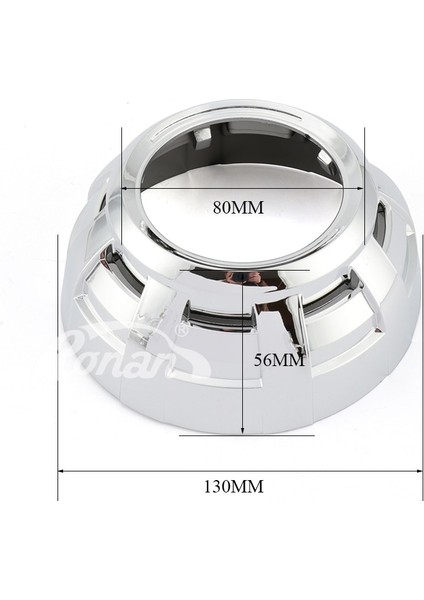 Xiyu Shop RA-Z-001 Siyah Stil Ronan Araba Styling Örtüleri Bi-Xenon Projektör Farlar Lens Dıy Kapak Lambası Hella Q5 Lens Için Krom Kaplı Maskeler (Yurt Dışından)