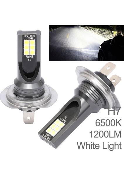 H7 Beyaz Işık 2 Adet LED Araba Far H1 H3 H7 H8 H9 H11 Hb3 Hblm Ön Işık Sürüş Sis Lambası Otomobil LED Ampul (Yurt Dışından)