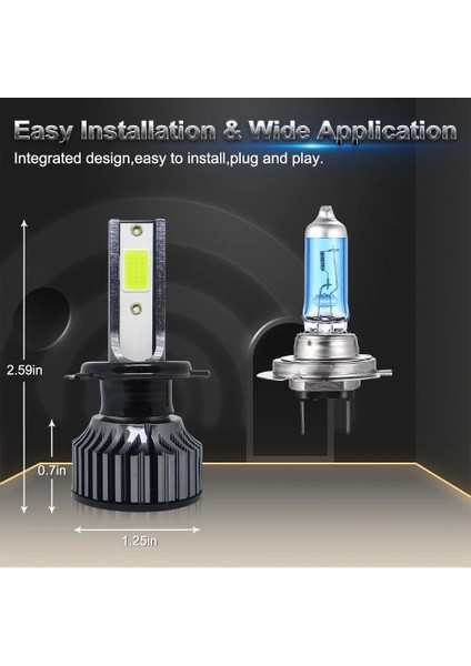 H8 Stili 2 Taraflı 6000K 2 Adet LED Lm De Araba Far Ampülleri H11 H8 H9 H7 Far Hb Hb4 Oto Lamk 8000K LED Sis Ampulleri (Yurt Dışından) fırsatları