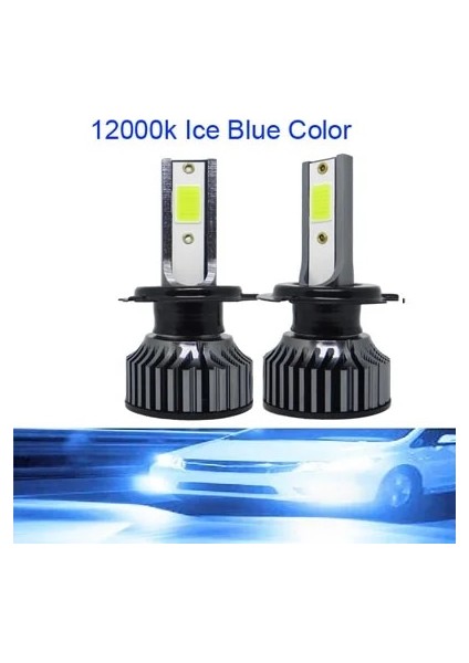 H11 Stili 2 Taraf 12000K Mavi K Lm 8000K H7 H LED Araba Farları Ampuller Oto Hb Hb4 H8 H9 H11 Ampul Turbo Farlar 12V 24V (Yurt Dışından)