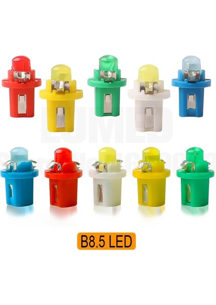 Yeşil Stil B8.5 Led'i T3 LED B Led'leri Araba Ampul Cob Led'leri Küme Göstergeleri Pano Aletleri Panel Iklim Tabanı Lamba Işığı (Yurt Dışından)