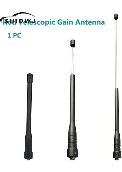 1 Adet Çubuk Teleskopik Kazanç Anten Baofeng Walkie Talkie Dual Band Sma Kadın Için Baofeng BF-888S, Baofeng Uv-5r, Kenwood, Hyt (Yurt Dışından)