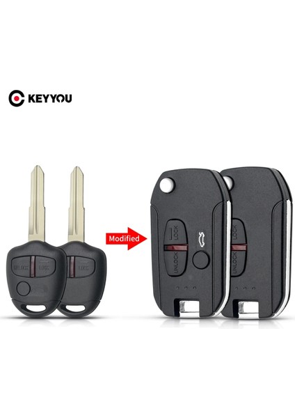 Sol Bıçak 2b Stili Keyyou 2 Düğmeler Araba Uzaktan Anahtar Kabuk Kılıf Mitsubishi Outlander Pajero Lancer Evolution Grandis Katlanır Flip Boş Anahtar Kutu (Yurt Dışından) fiyatları