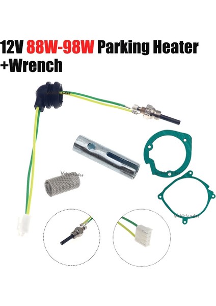 Ingiliz Anahtarı Tarzı 12V Araba Kamyon Tekne Park Isıtıcısı Ceram Akkor Buji Fit Eberspacher D2 D4 D4S Hava Dizel Park Isıtıcı Parça + Anahtarı (Yurt Dışından) fiyatları