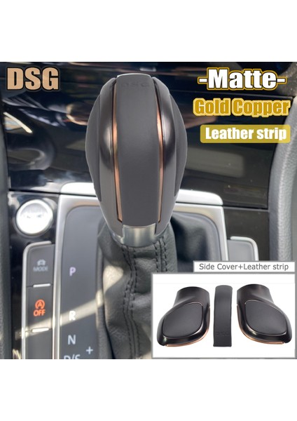 Mat Gri-Altın 2 Otomatik Vites Topuzu Kolu Vites El Topu Vw Golf 6 7 R Gtı Passat B7 B8 cc R20 Jetta Mk6 Glı Chromematt Gümüş Dsg Logo (Yurt Dışından)