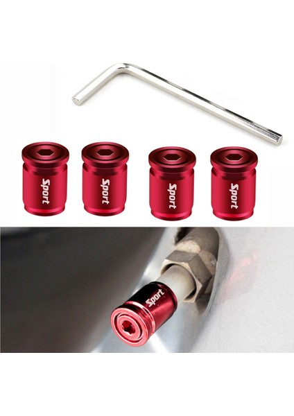 Tip A- Kırmızı Stil Tekerlek Kapakları Araba Lastiği Kök Valf Kapağı Hırsızlığa Karşı Kapaklar Tekerlekler Otomobil Lastikleri Nipel Kapağı Kapak Lastik Parçaları Aksesuarlar (Yurt Dışından)