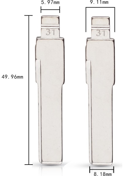 Xiyu Shop No.86 Stili Keyyou Anahtar Bıçak HU66 Haa Kesilmemiş Flip Araba Anahtarı #31 #86 Bıçak Vw Passat Bora Koltuk Skoda Keydıy KD900 Makinesi Için Audi A6 (Yurt Dışından)