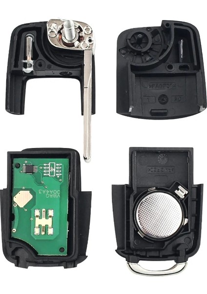 4 Btn 1J0959753AM Stili Keyyou 2 Düğme Araba Uzaktan Anahtar 434MHZ 433MHZ Kımlığı Vw Beetle Bora Golf Passat Polo Transporter T5 1jag (Yurt Dışından)