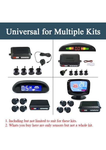 Altın 22MM Sensör Siyah Kırmızı Mavi Gümüş Altın Beyaz Gri Şampanya Altın Rengi Araba Park Sensörü Kiti Monitör Için Ters Sistem (Yurt Dışından) fırsatları