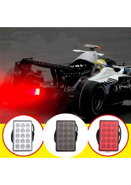 Model 2 Tarzı Dikdörtgen Kırmızı F1 Stil Pilot Işığı Genel Modifiye Araba Kuyruk Uyarısı Otomobil Arka Uç Çarpışma Önleme Yanıp Sönen Fren Seyir LED Fren (Yurt Dışından) fiyatları
