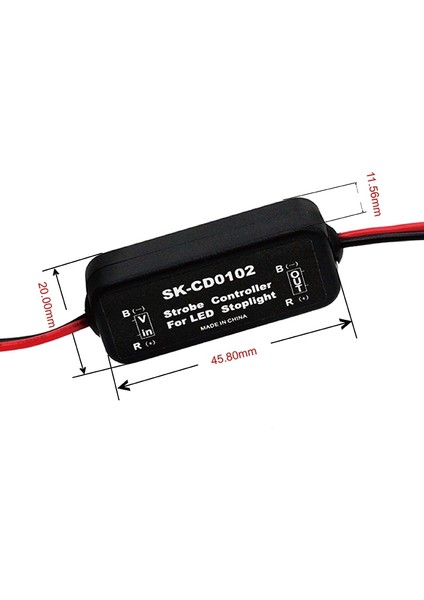 CD0102 Evrensel Strobe Kontrol Cihazı Fren Lambası Flaşör Modülü Yanıp Sönen Arka Arka Fren Lambası LED Flaş Kuyruk Durdurucu Aksesuarları (Yurt Dışından)