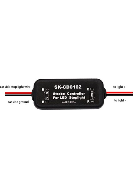 CD0102 Evrensel Strobe Kontrol Cihazı Fren Lambası Flaşör Modülü Yanıp Sönen Arka Arka Fren Lambası LED Flaş Kuyruk Durdurucu Aksesuarları (Yurt Dışından)
