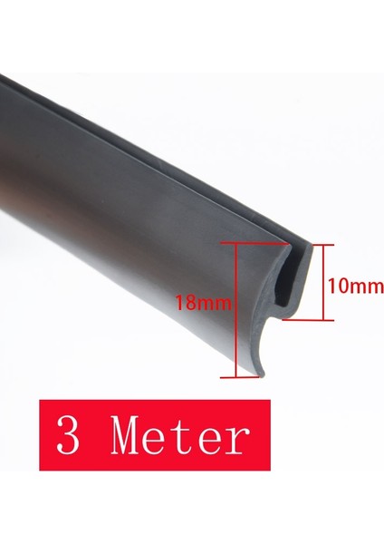 18 mm 3 M Stili 1 ~ 4 M Ön Cam Kauçuk Conta Ön Arka Cam Sunroof Conta Şeritleri Oto Araba Gösterge Paneli Için Toz Geçirmez Sızdırmazlık Şeridi (Yurt Dışından)