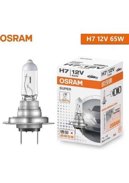 H7 12V 65W Osram Orijinal H1 H4 H3 H7 12V Işık Standart Lamk Far Otomatik Sis Lambası 55W 65W 100W Araba Halojen Ampul Oem Si (1 Adet) (Yurt Dışından)