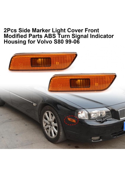 Sarı Stil De Marker Işık Kapağı Ön Modifiye Parçalar Abs Dönüş Sinyali Göstergesi Volvo S80 Için Muhafaza (Yurt Dışından)