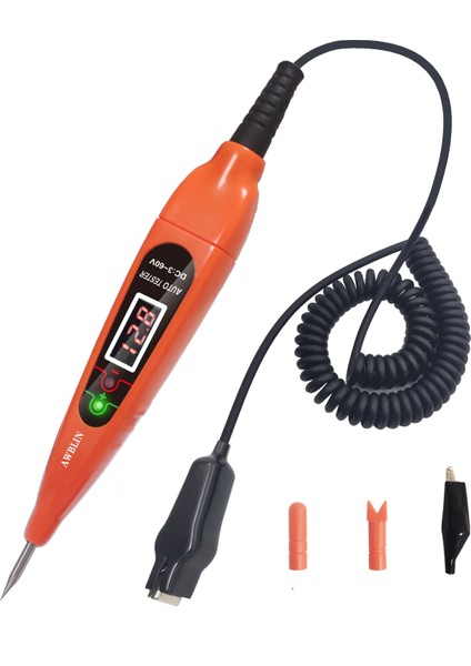 Awblın Otomotiv Test Işığı Dijital LED Devre Test Cihazı, Voltmetre ve C Için Problu Dc Oto Elektrik Test Cihazı Işık Aracı (Yurt Dışından)