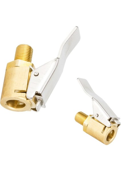 2 Adet Tarzı Pirinç 8mm Adaptör Araba Oto Lastik Tekerlek Lastik Hava Chuck Şişirme Pompası Vana Klip Kelepçe Konnektör Adaptörü Lastik Tamir Araçları Accessor (Yurt Dışından)